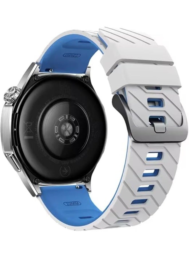 فكرة حزام سيليكون فاخر 22 مم لساعة Huawei Watch GT6 46 مم | GT6 Pro | GT5 46 مم | GT4 | GT2 GT3 46 مم | Watch 4/4 Pro | Watch 3/3 Pro | GT3 | GT3 Pro | GT Runner - Image 2